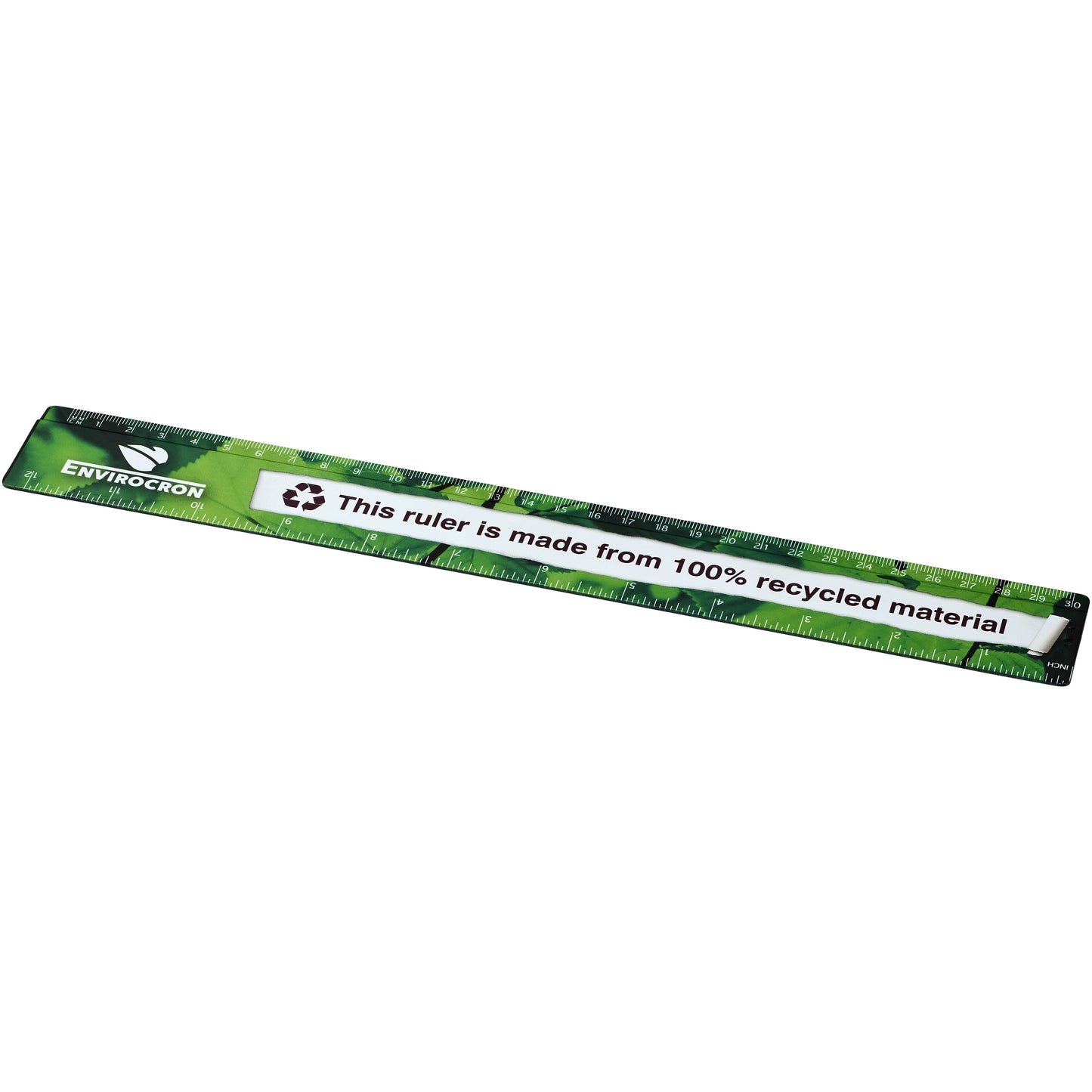 Terran 30 cm linjal av 100 % återvunnen plast