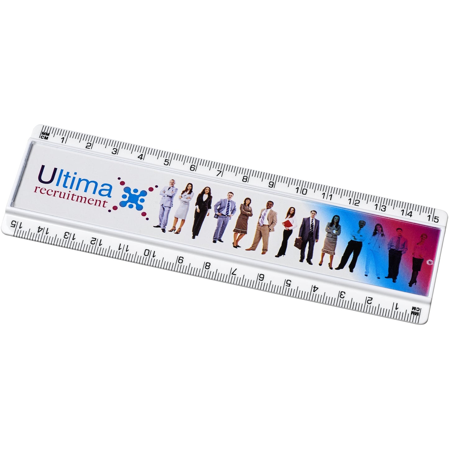 Ellison 15 cm plastlinjal med pappersinlägg