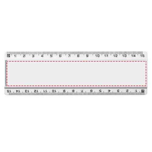 Ellison 15 cm plastlinjal med pappersinlägg
