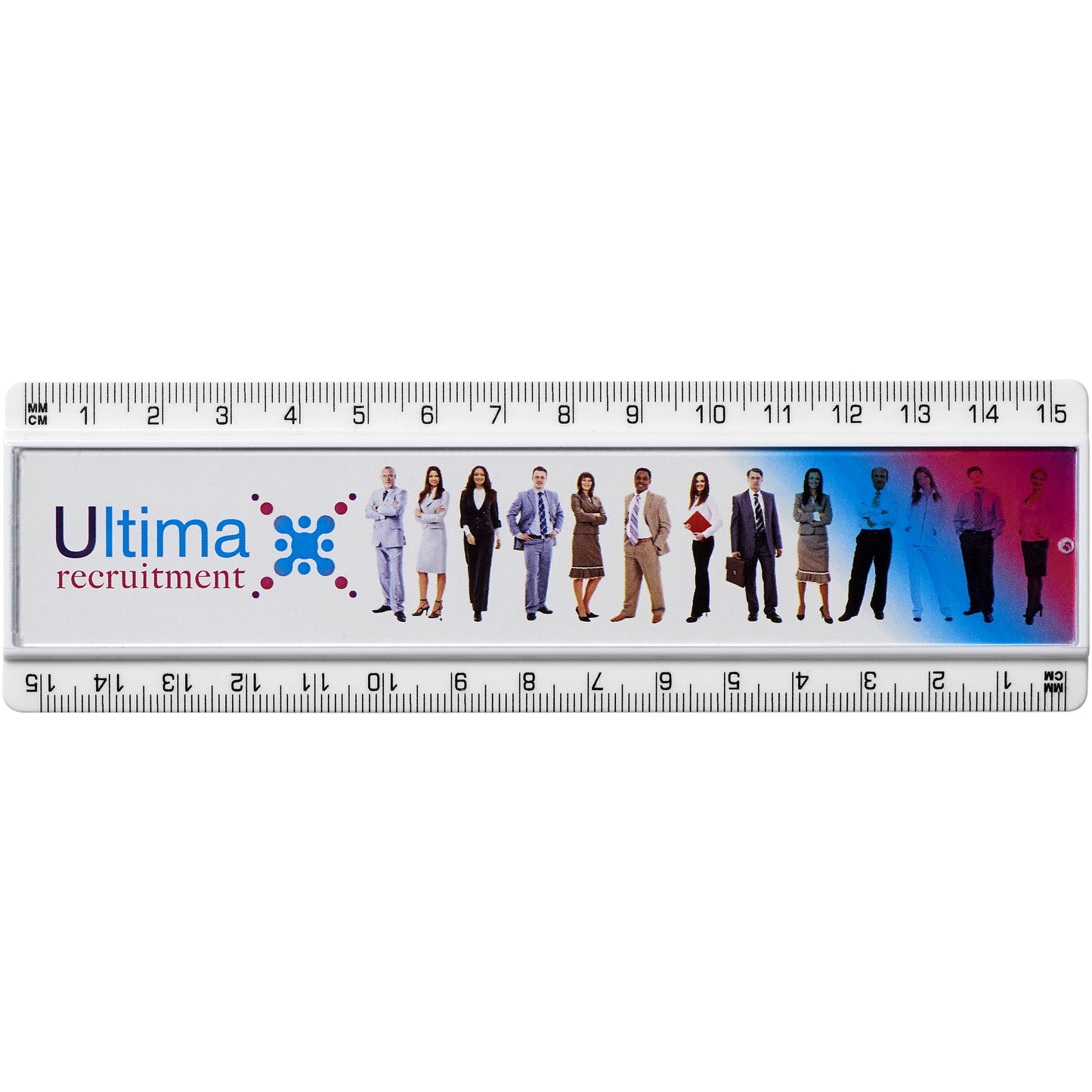 Ellison 15 cm plastlinjal med pappersinlägg