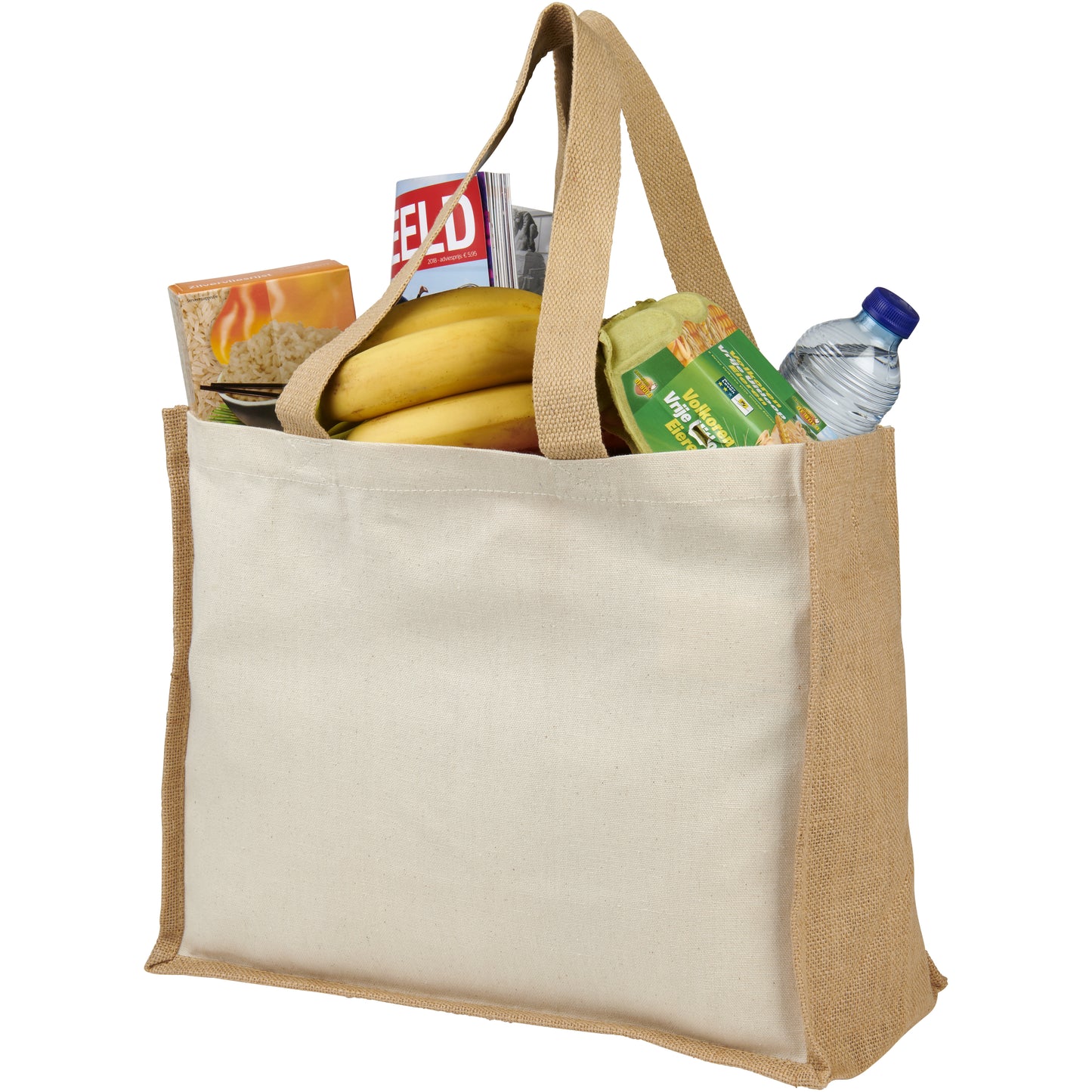 Varai 320 g/m² shoppingväska av kanvas och jute 23L