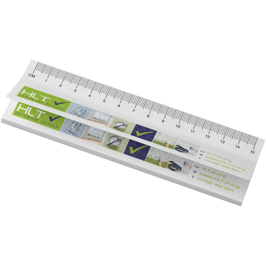 Sticky-Mate® klisterlappar med tryckt 15 cm linjal av återvunnet material