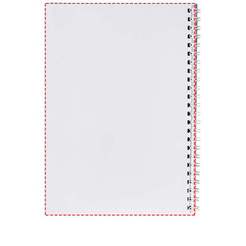 Desk-Mate® spiralbunden A4-anteckningsbok med tryckt baksida