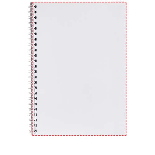 Desk-Mate® spiralbunden A4-anteckningsbok med tryckt baksida