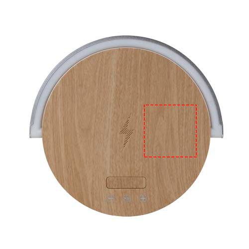 Prixton 4-i-1 Bluetooth®-högtalare på 10 W med LED-lampa och trådlös laddningsbas