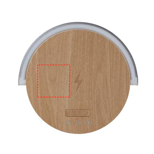 Prixton 4-i-1 Bluetooth®-högtalare på 10 W med LED-lampa och trådlös laddningsbas