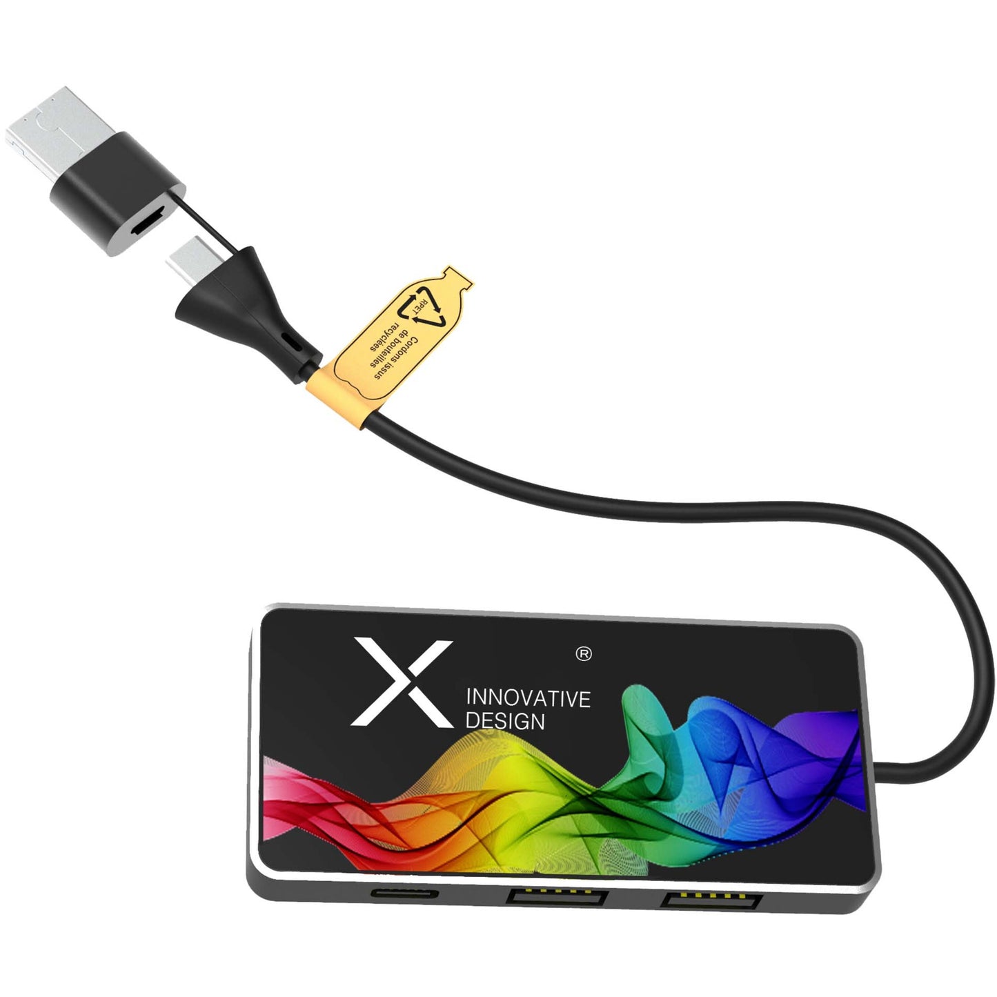 SCX.design H20 8-i-1 USB-hubb med dubbla ingångar och sex portar