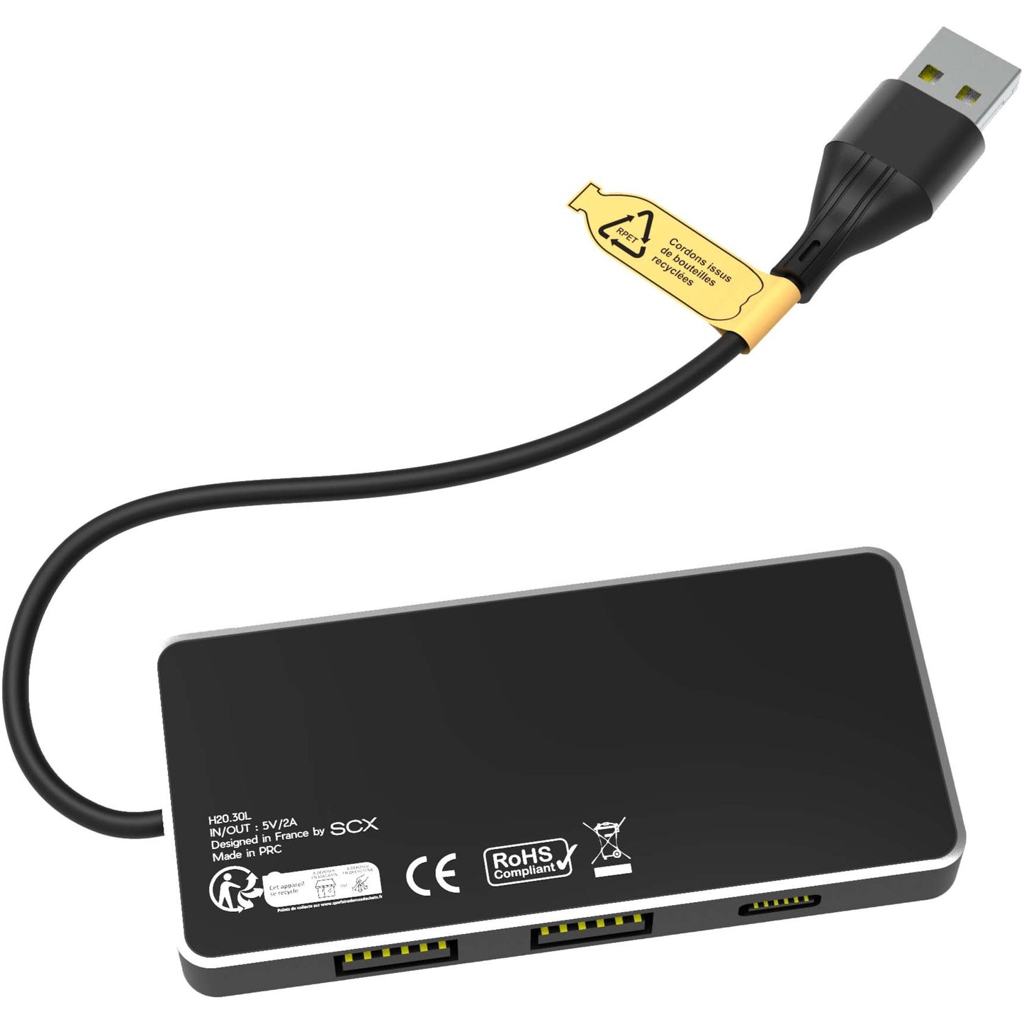SCX.design H20 8-i-1 USB-hubb med dubbla ingångar och sex portar