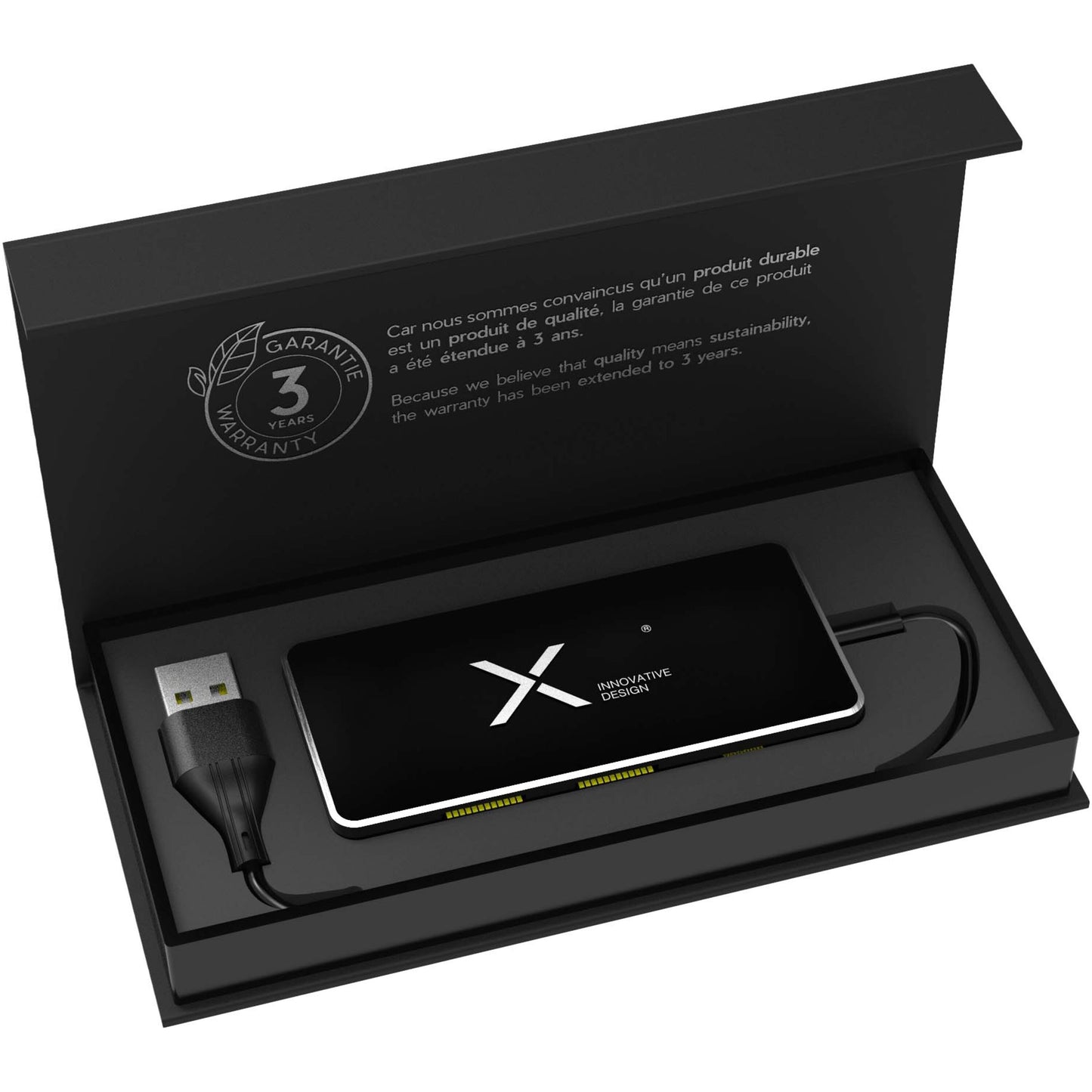 SCX.design H20 8-i-1 USB-hubb med dubbla ingångar och sex portar
