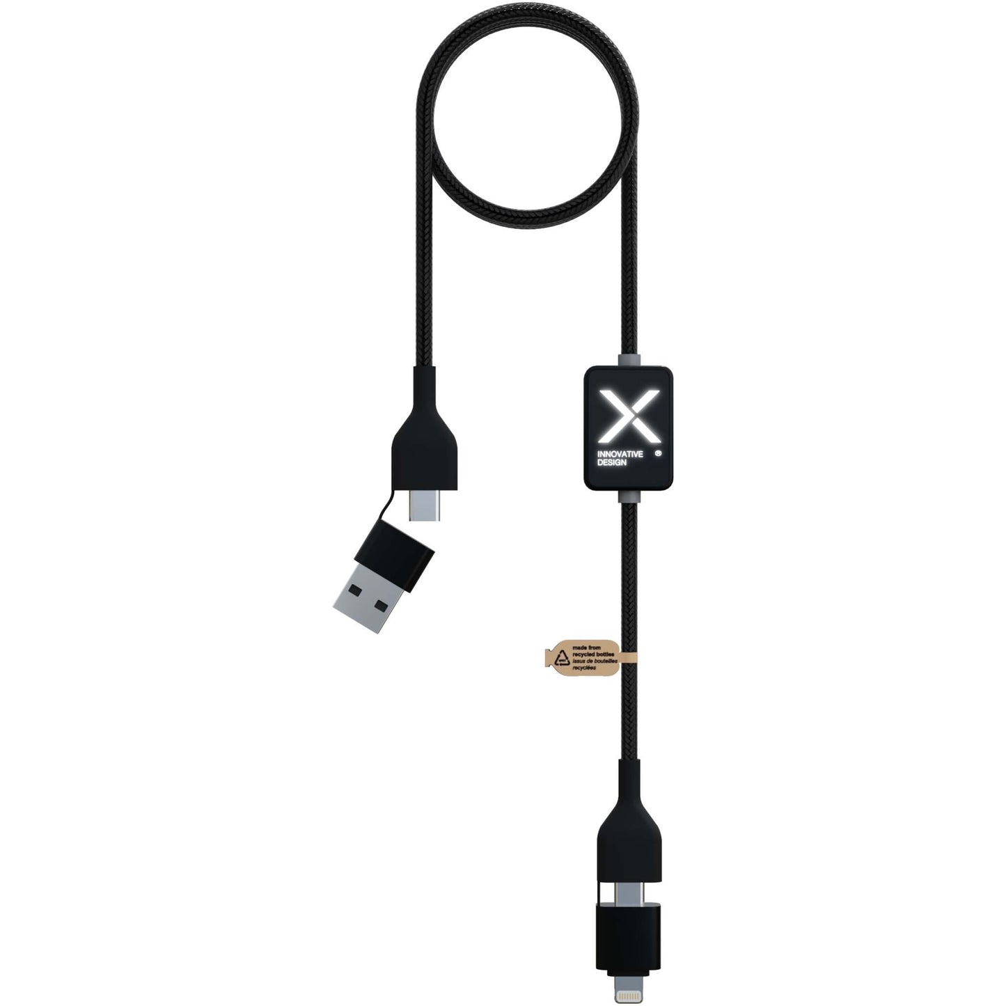 SCX.design C32 60 W laddningssladd med strömbrytare och upplyst logotyp