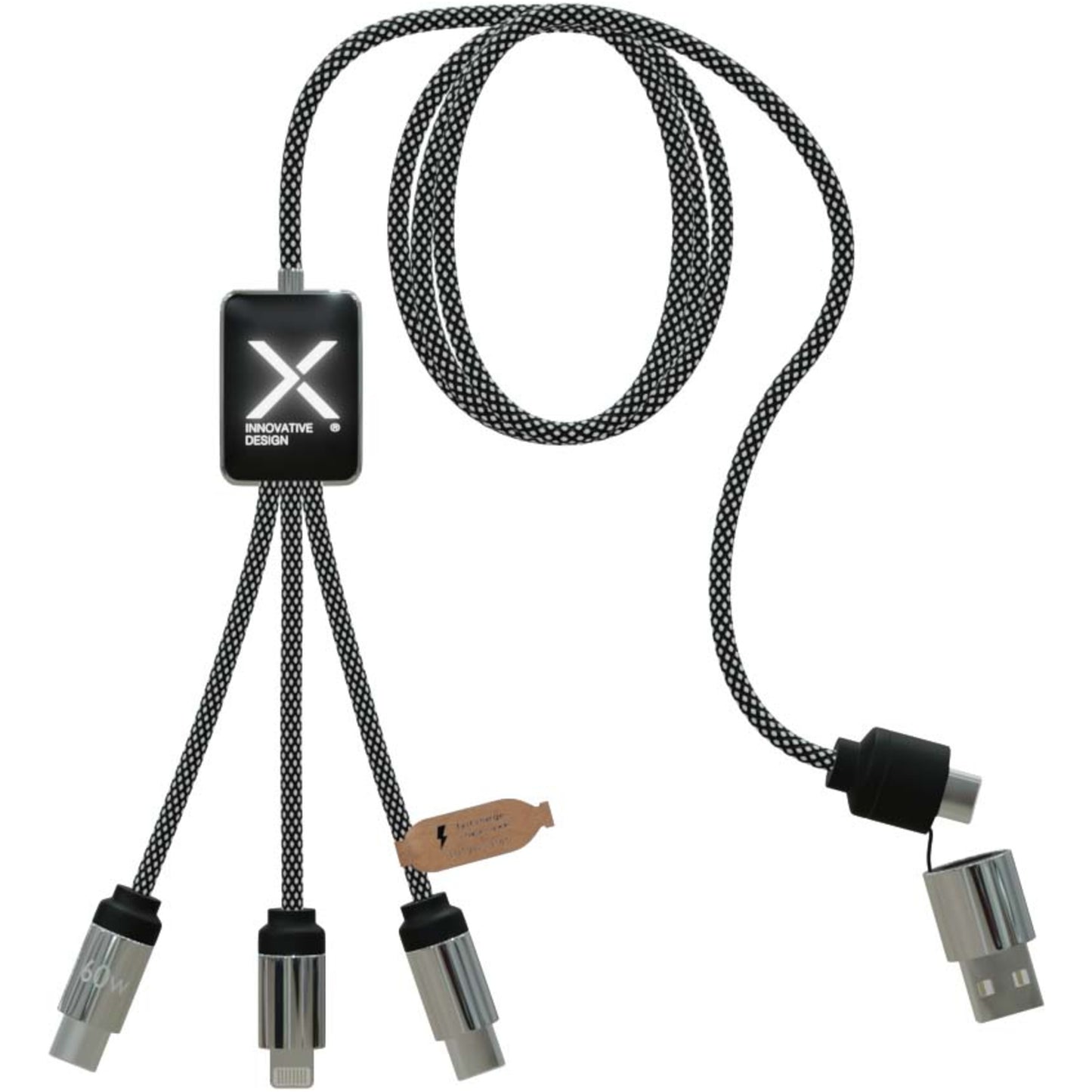 SCX.design C33 Type-C-laddningssladd på 60 W med dubbelupplyst logotyp