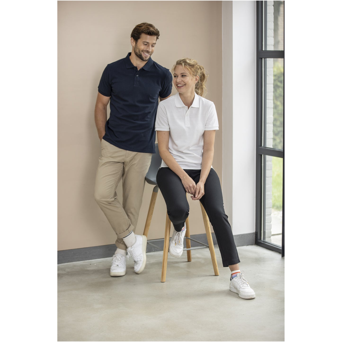 Emerald kortärmad unisex piké i Aware™-återvunnet material