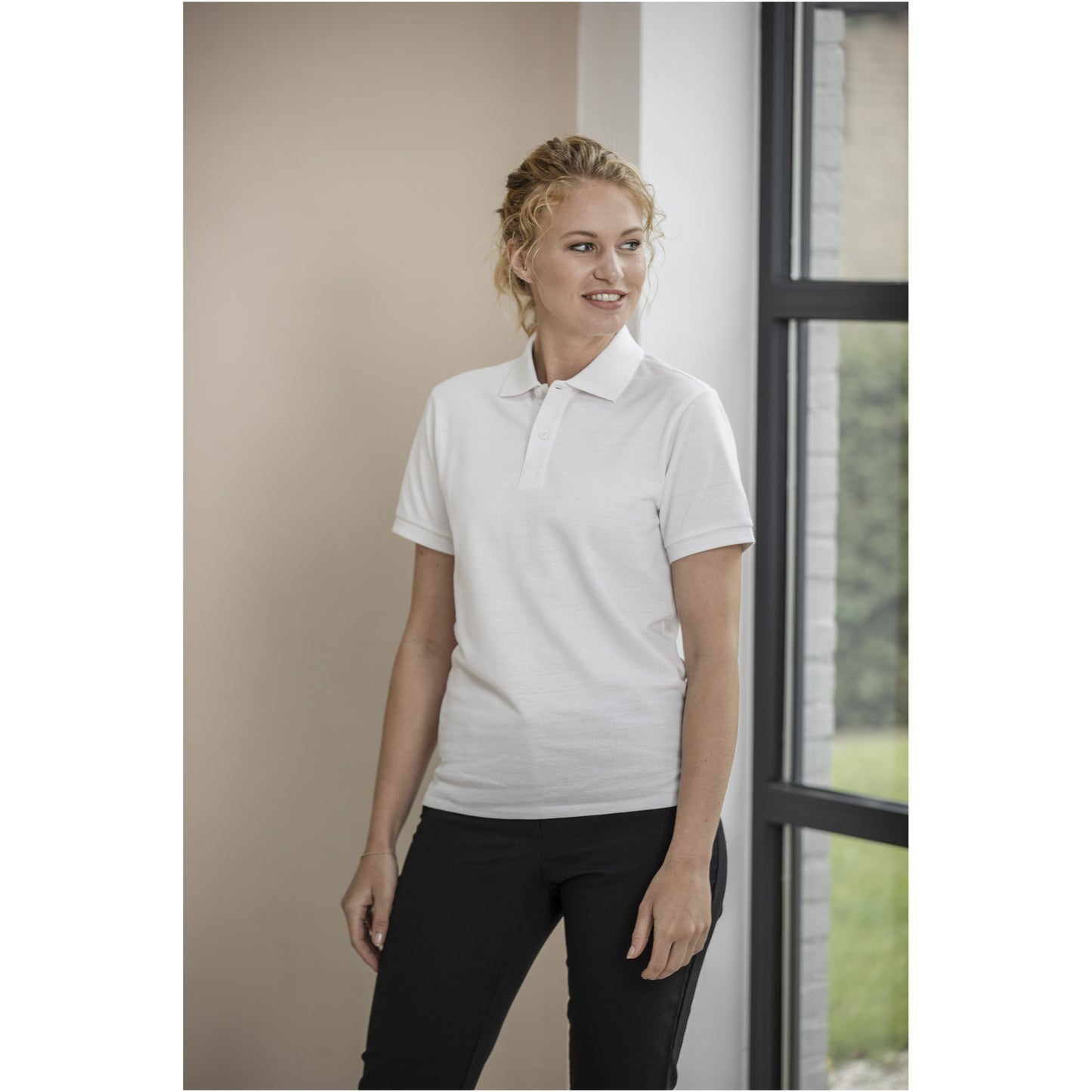 Emerald kortärmad unisex piké i Aware™-återvunnet material