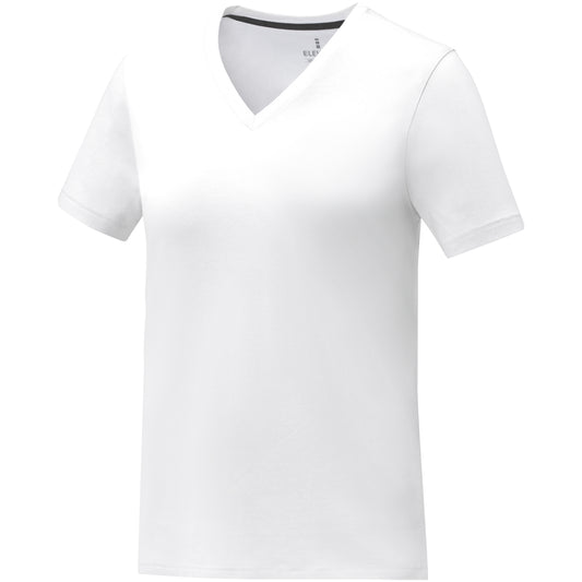 Somoto kortärmad V-ringad t-shirt till dam