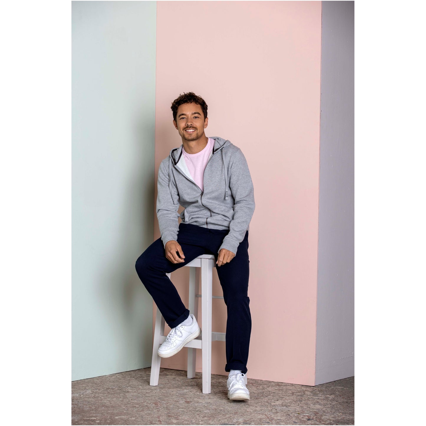 Arora hoodie med hel dragkedja män