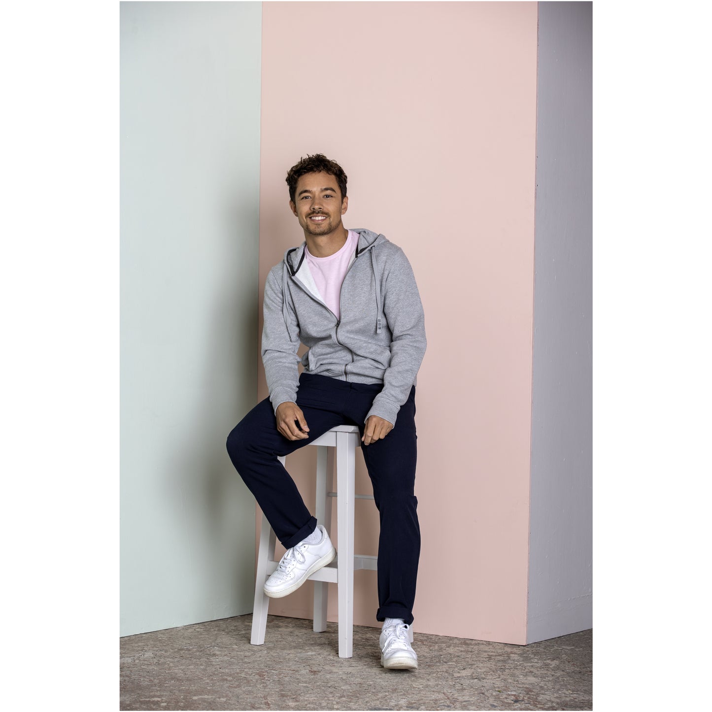 Arora hoodie med hel dragkedja män