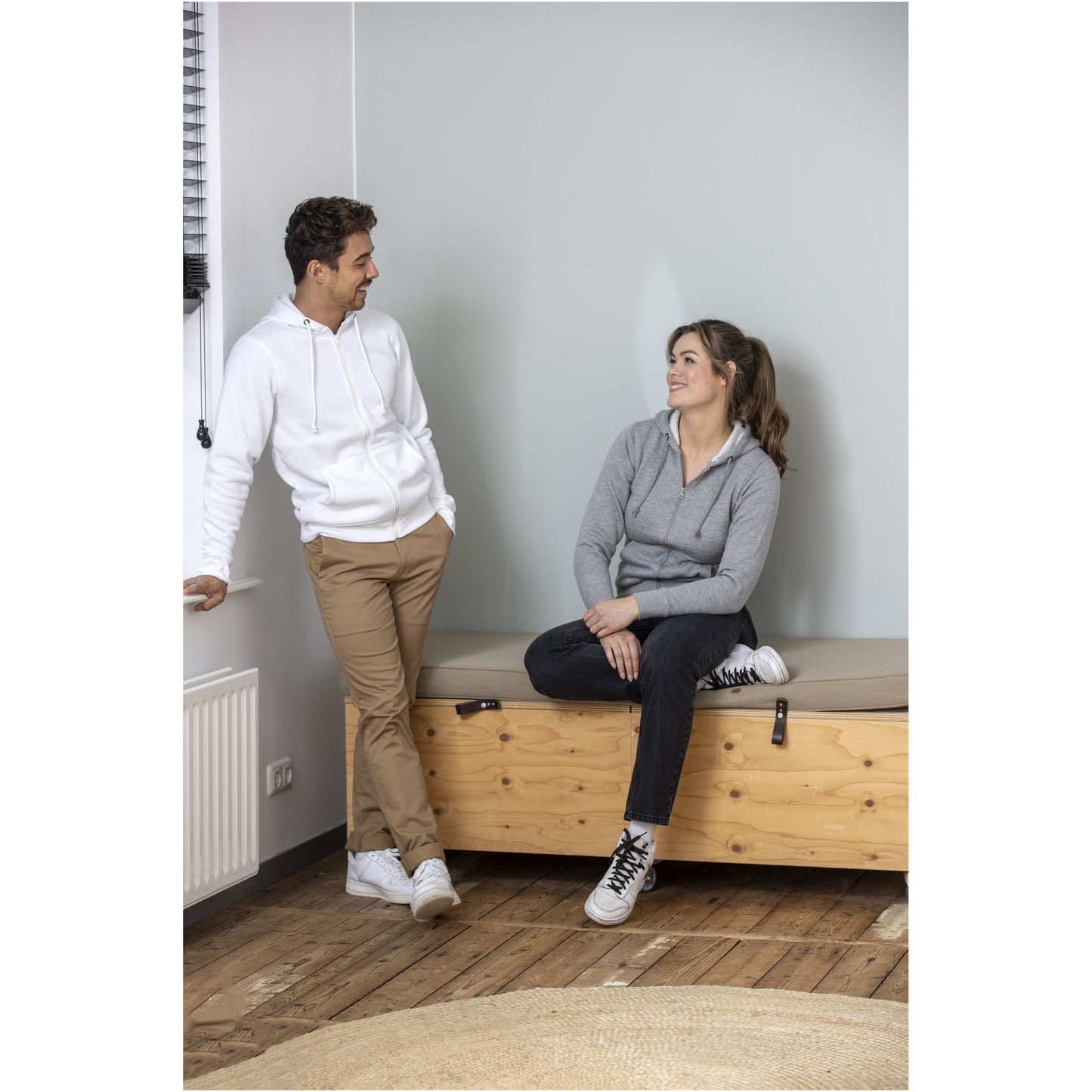 Theron hoodie med dragkedja herr
