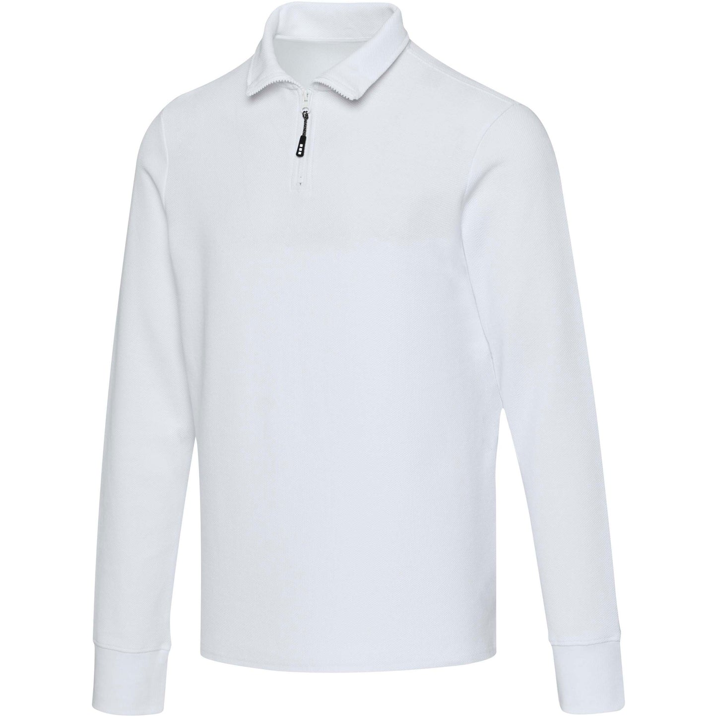 Zeus långärmad unisex piké med halv dragkedja