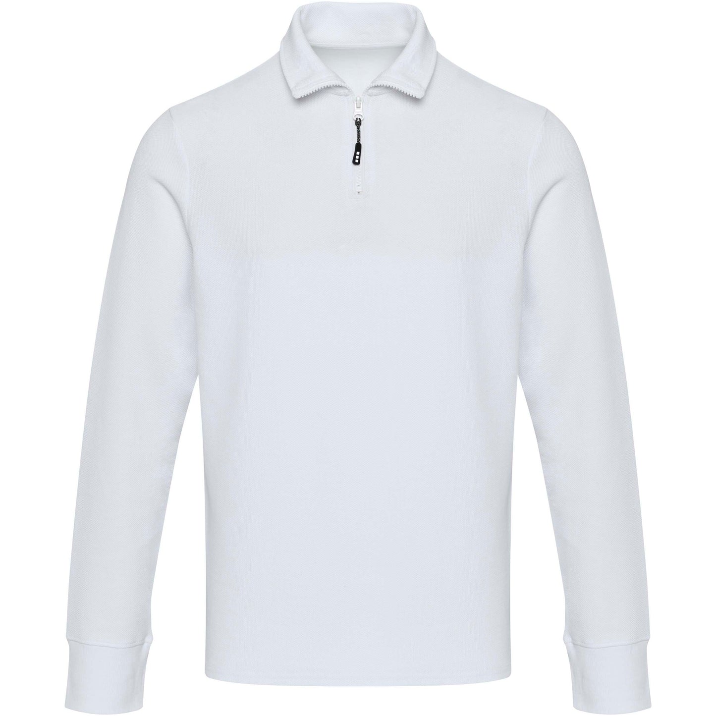 Zeus långärmad unisex piké med halv dragkedja