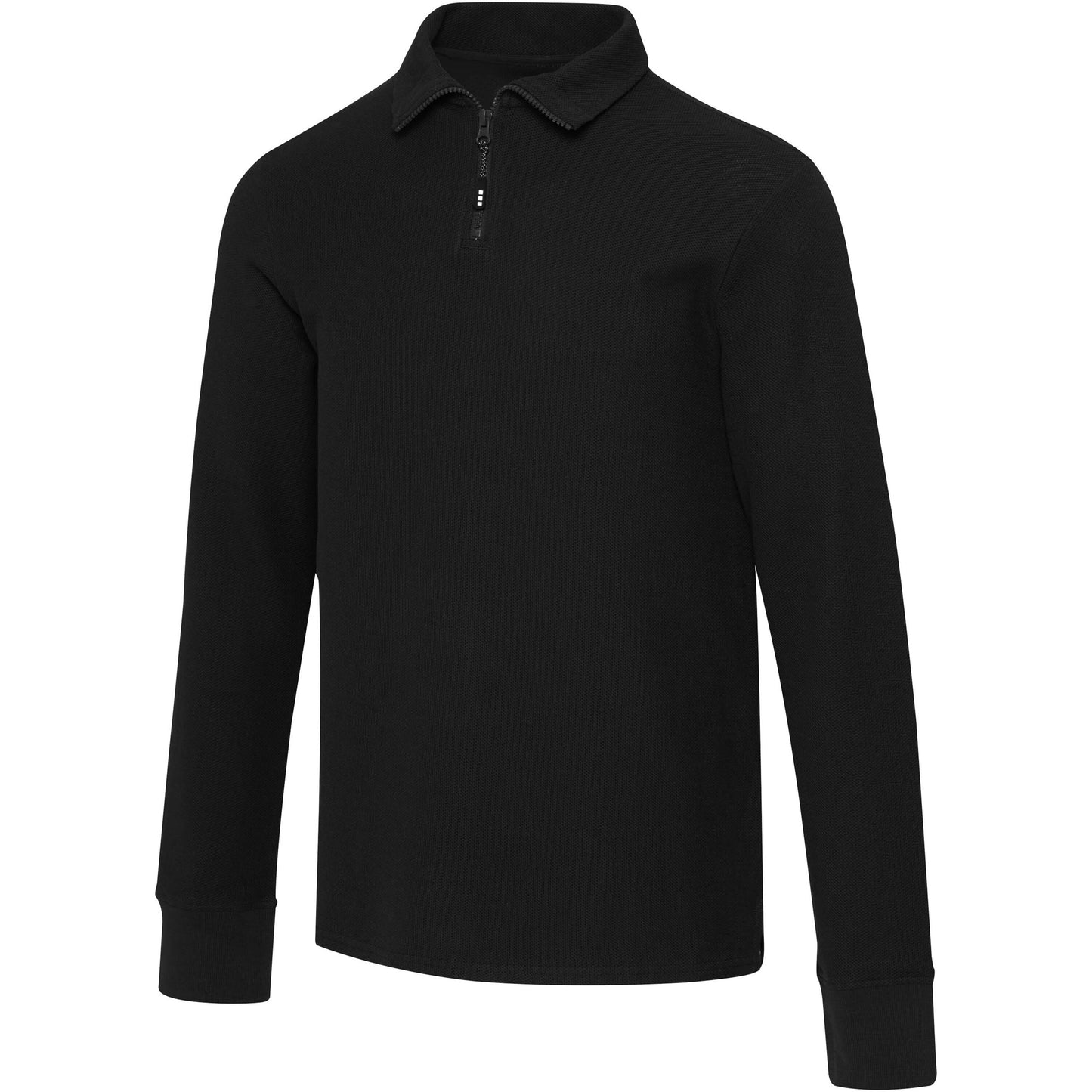 Zeus långärmad unisex piké med halv dragkedja