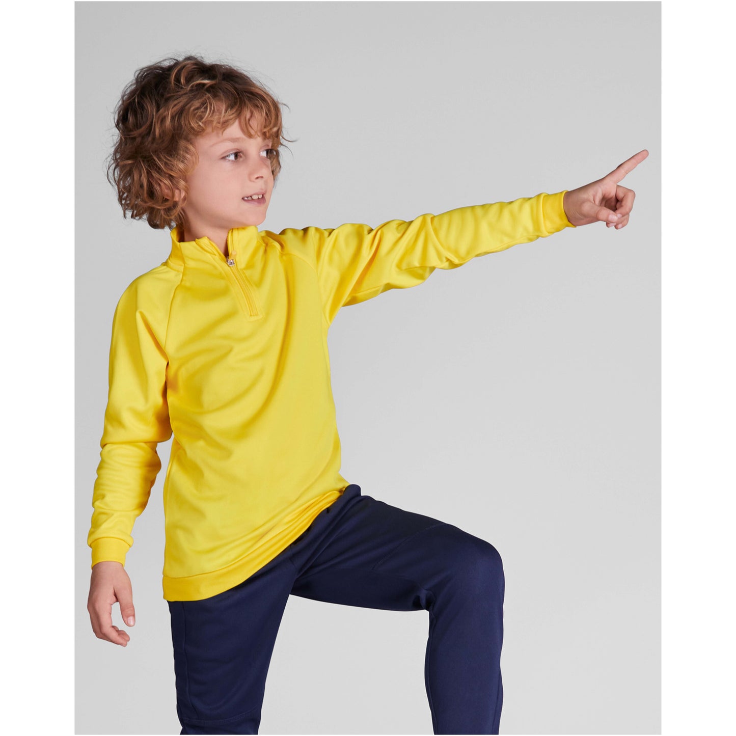 Epiro långärmad sweatshirt med kvartslång dragkedja för barn