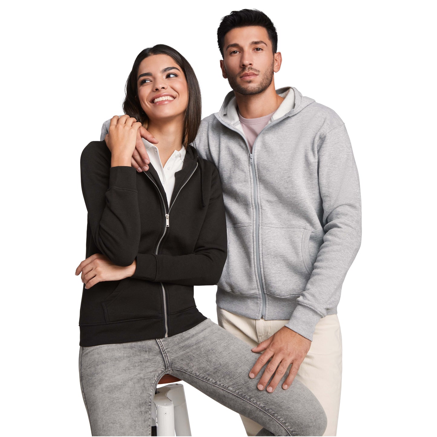 Montblanc unisex hoodie med hellång dragkedja