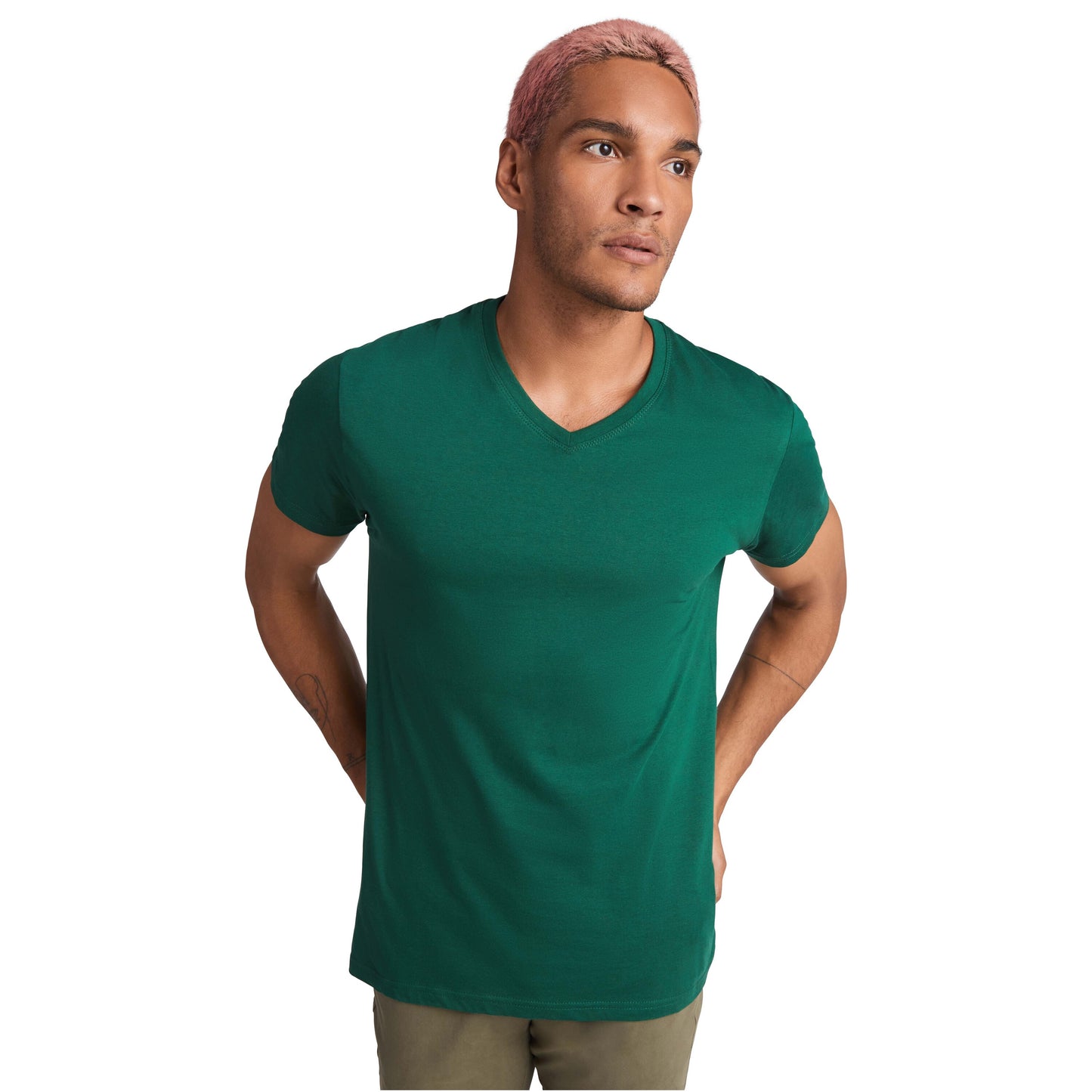 Samoyedo kortärmad v-ringad T-shirt för herr