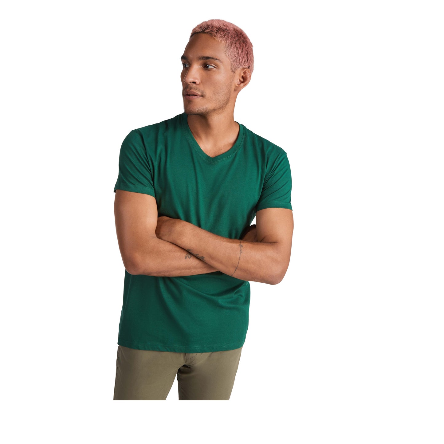 Samoyedo kortärmad v-ringad T-shirt för herr