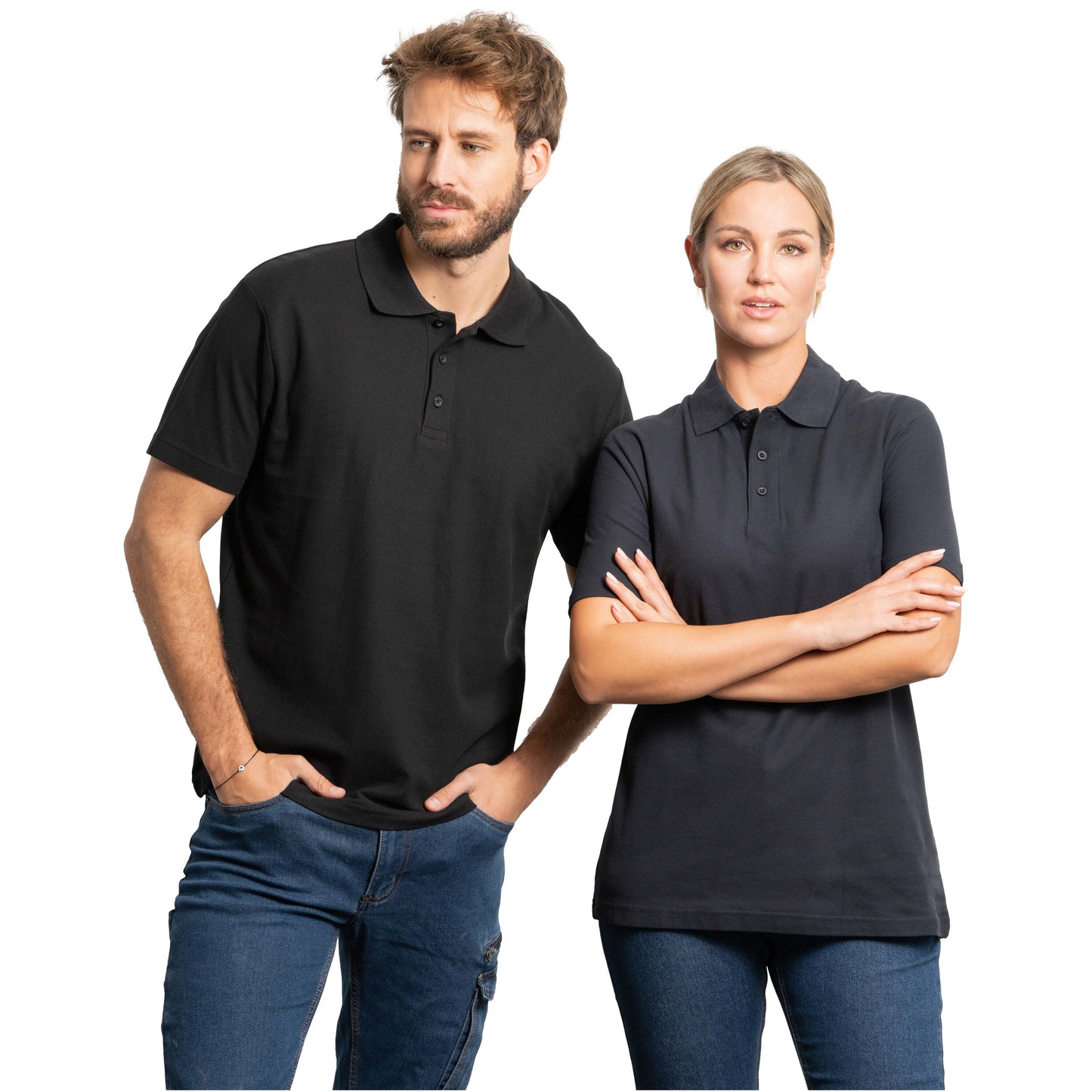 Austral kortärmad unisex pikétröja