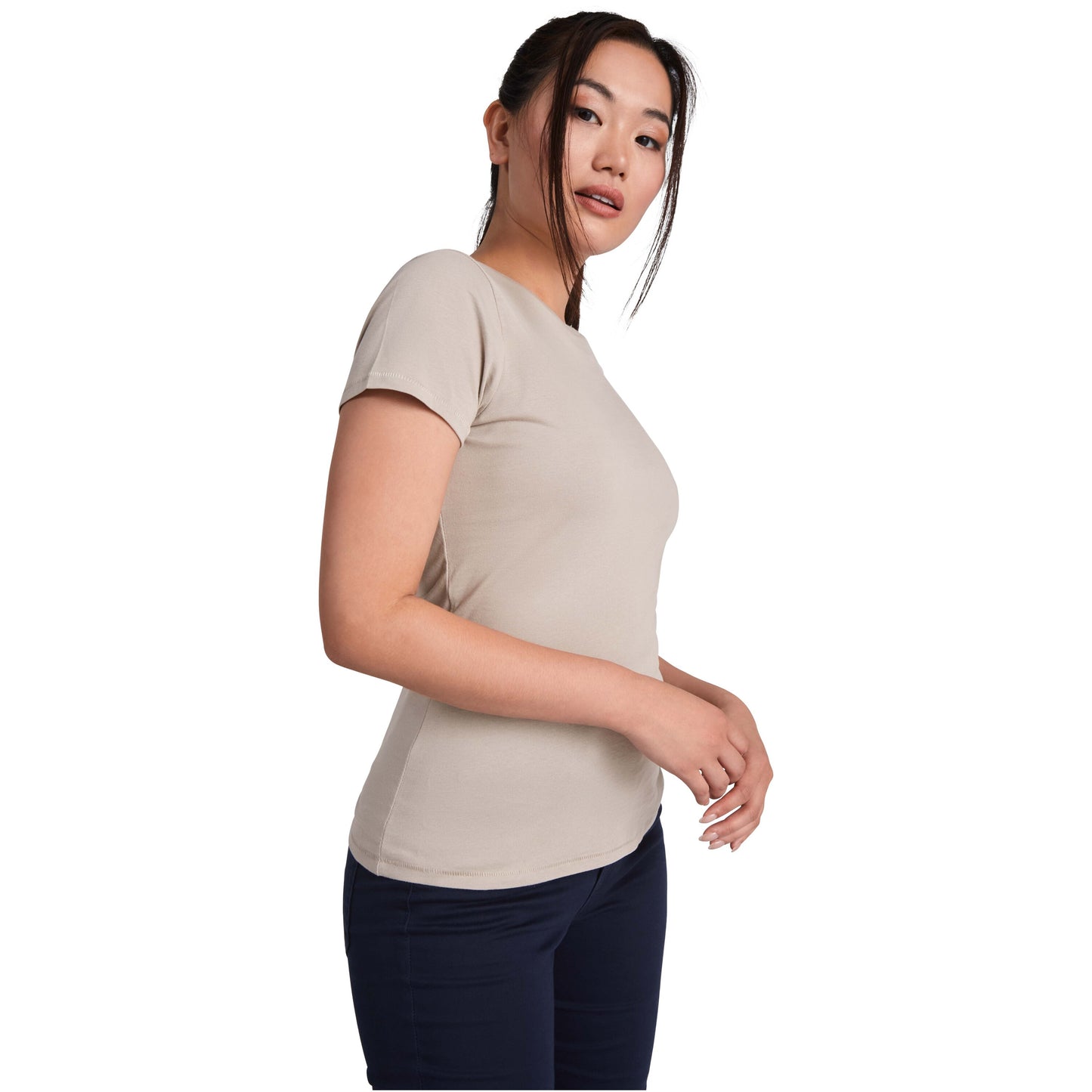 Golden kortärmad T-shirt för dam