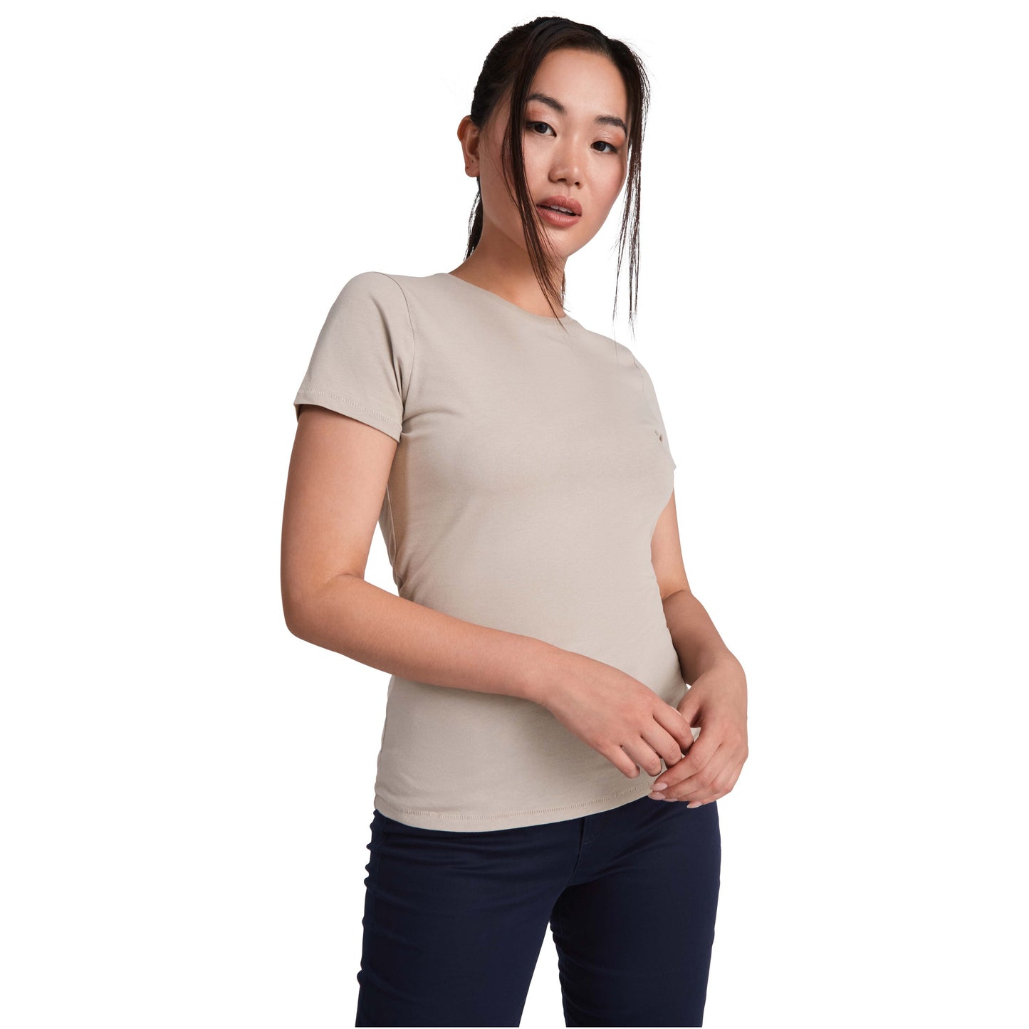 Golden kortärmad T-shirt för dam