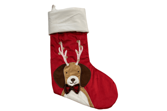 Julstrumpa med namn – Hund med renhorn